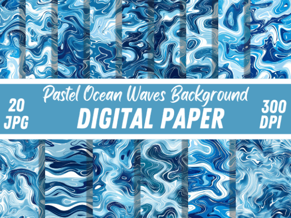 Blue Fluid Swirl Ocean Wave Backgrounds: A Modern Design Essential