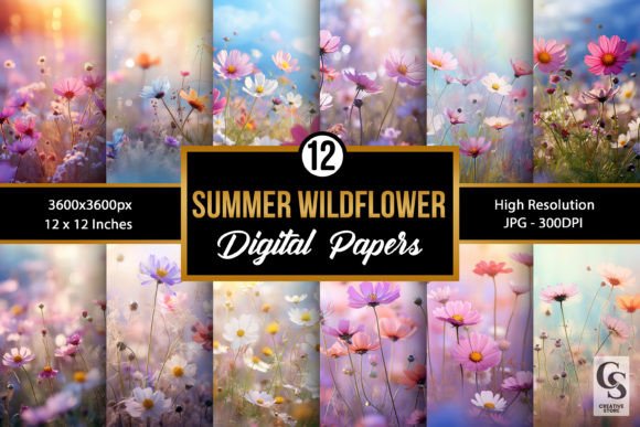 Breathe Life into Projects with Summer Wildflowers Backgrounds