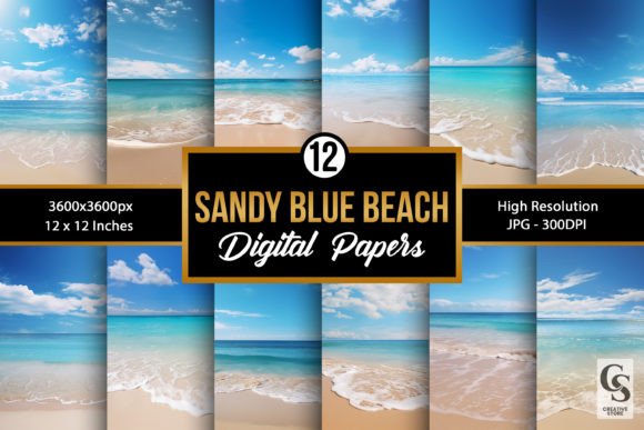 Capturing Coastal Calm: Using Summer Sandy Blue Beach Backgrounds