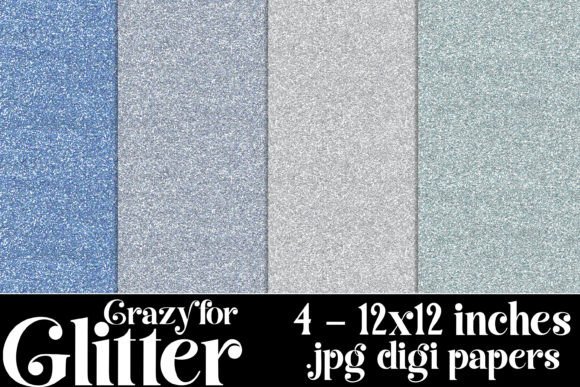 Crazy for Glitter Backgrounds, Blue 2: Elevate Your Designs