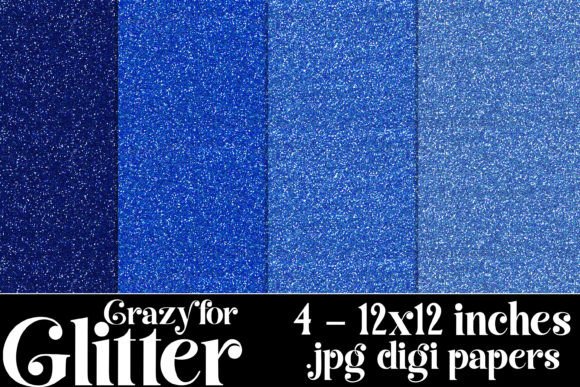 Crazy for Glitter Backgrounds, Blue: A Sparkling Design Asset