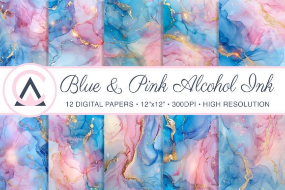 Creative Uses for Pastel Pink Blue Alcohol Ink Backgrounds