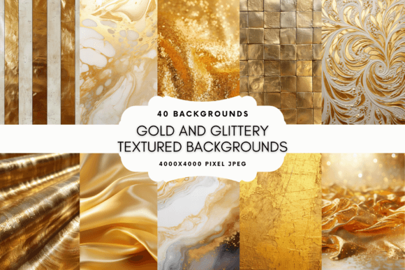 Elevate Your Designs with Gold and Glittery Textured Backgrounds