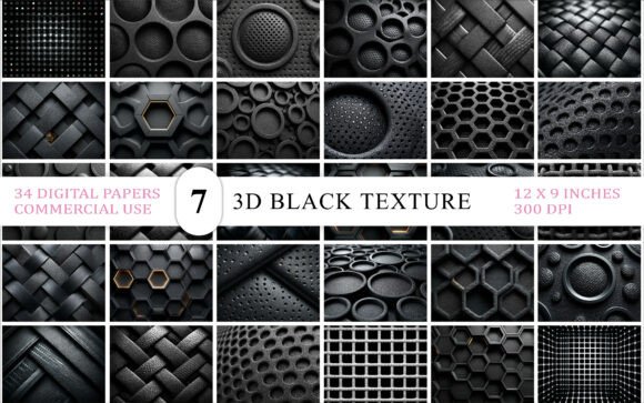 Futuristic Black 3D Texture Backgrounds: Elevate Your Creative Projects