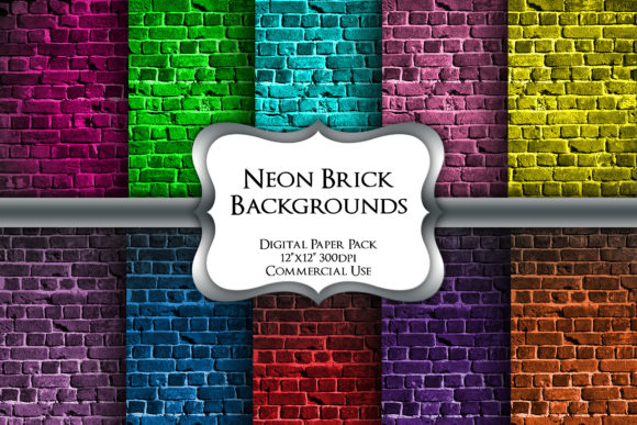 Neon Brick Backgrounds: A Bold Canvas for Modern Design