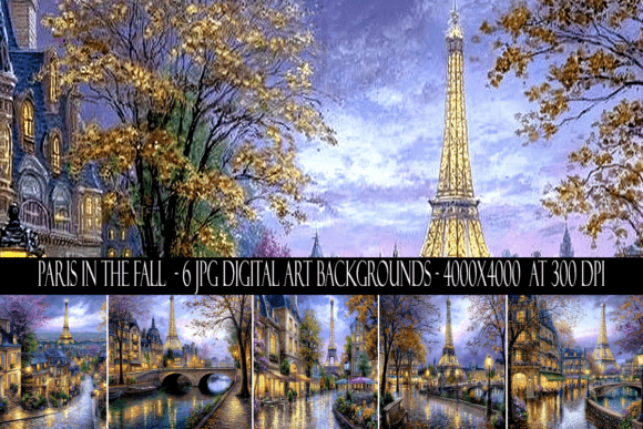 Paris in the Fall Backgrounds: Your Autumn Design Toolkit