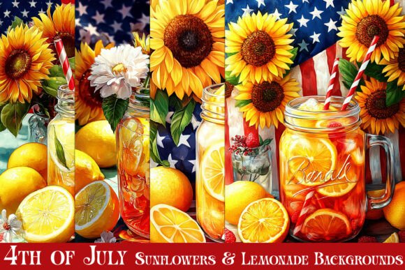 Patriotic Lemonade: Crafting July 4th Backgrounds