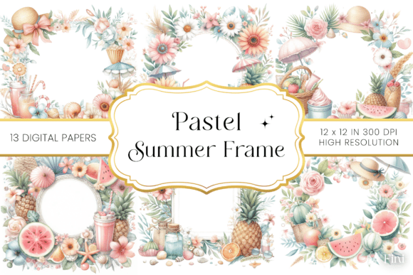Refreshing Your Visuals with Pastel Summer Frame Backgrounds