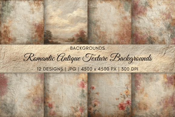 Soft Vintage Romance with Antique Texture Backgrounds