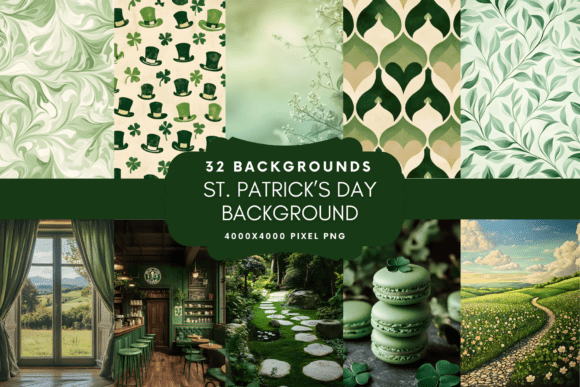 St. Patrick’s Day Backgrounds: 32 Watercolor Designs for Festive Projects