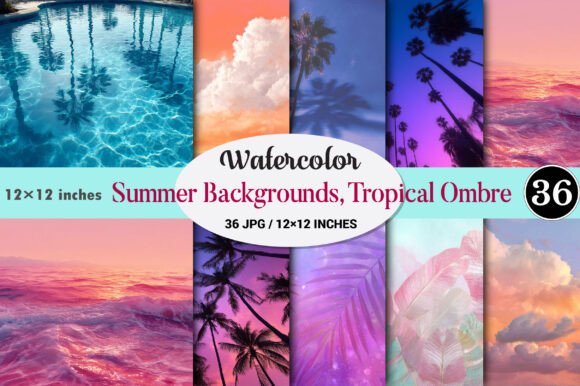 Summer Backgrounds, Tropical Ombre: A Designer's Guide to Vibrant Visuals