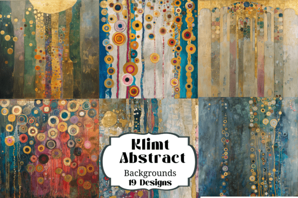Unlock Artistic Elegance with 19 Klimt Inspired Abstract Backgrounds