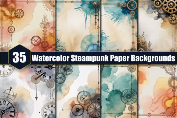 Unlocking Industrial Elegance: The Watercolor Steampunk Paper Backgrounds